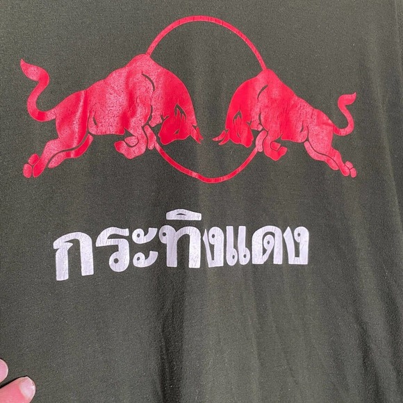 Vintage Same Same XL Mens Black Red Bull Energy Drink Short Sleeve T Shirt - Picture 4 of 8